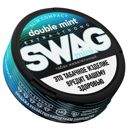 Жевательный табак SWAG 5гр MINI Double Mint STRONG M