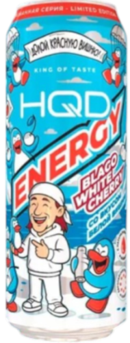 Энергетик "HQD", 0,45л, Ж/Б Blago White Cherry