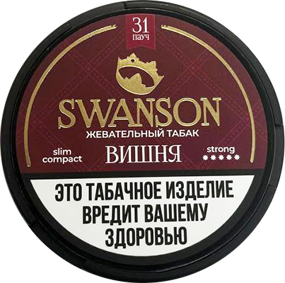 Жевательный табак SWANSON 10гр SLIM compact Вишня STRONG M
