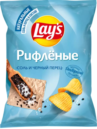 Чипсы Lays 70г. Соль и черный перец