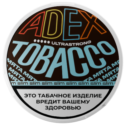 Жевательный табак ADEX SLIM 9гр. МИНТ STRONG