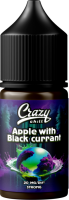 Жидкость для ЭСДН CRAZY CHILL SALT 3мл 20мг Яблоко с чёрной смородиной Hard