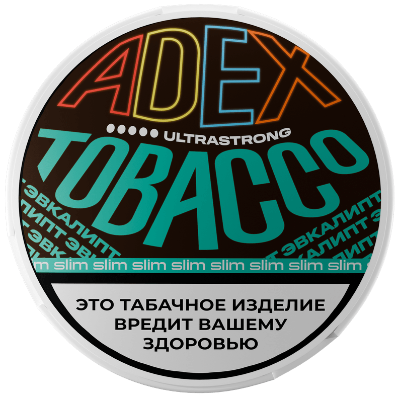 Жевательный табак ADEX SLIM 9гр. ЭВКАЛИПТ STRONG