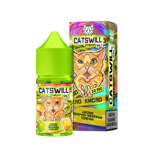 Яблочно Лимонные Колечки 20мг Catswill SOUR 30мл Жидкость