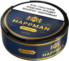 Жевательный табак HAPPMAN slim compact Холод STRONG М
