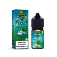 Жидкость для ЭСДН CRAZY VIBE SALT 3мл 20мг Bubble gum mint (Жвачка с мятой)