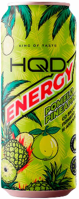 Энергетик "HQD", 0,45л, Ж/Б Pomelo Pineapple