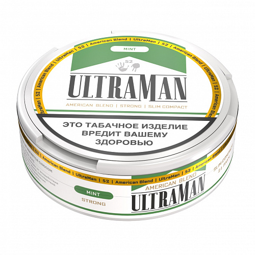 Жевательный табак "52 ULTRAMAN" SLIM COMPACT Mint STRONG М